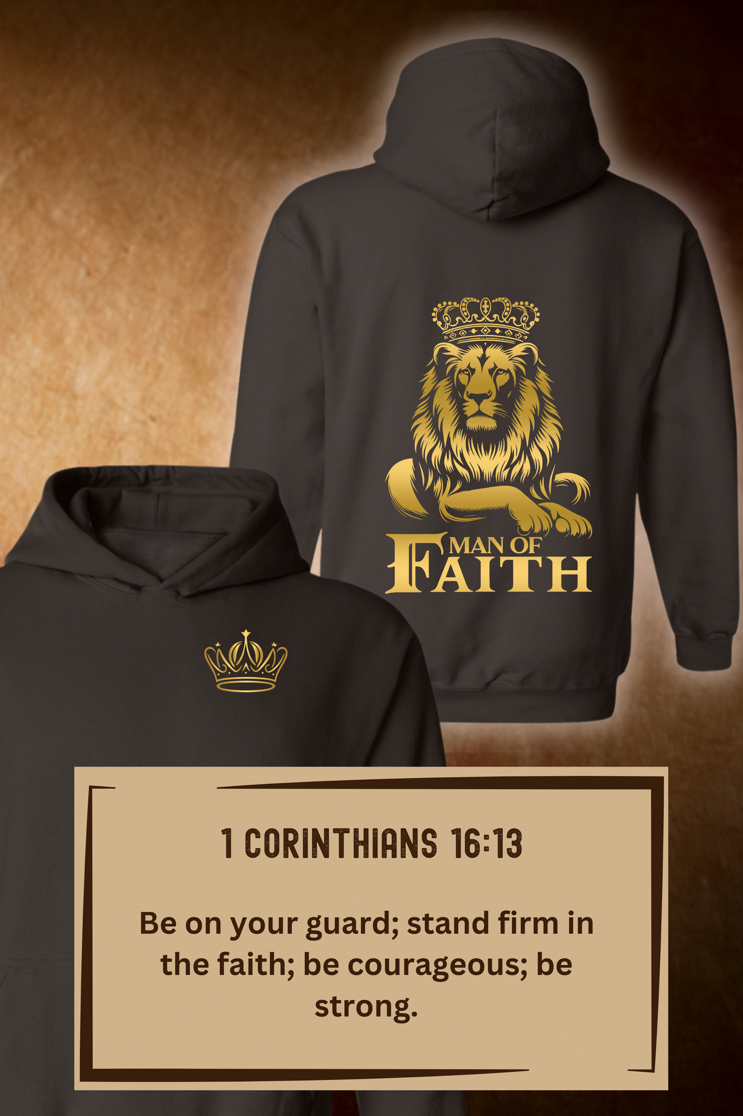 Man of Faith Lion Hoodie